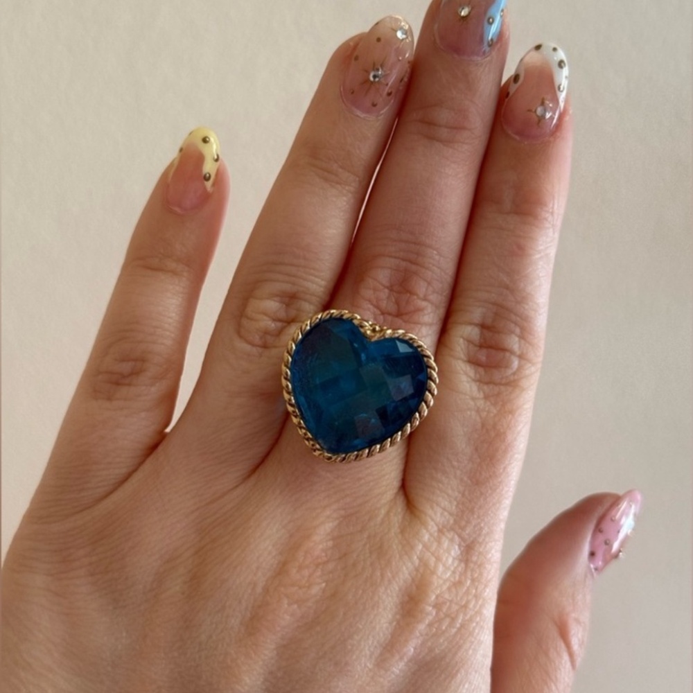 Sajen Bronze Ring by Marianna and Richard Jacobs Amore Heart Turquoise Size 8